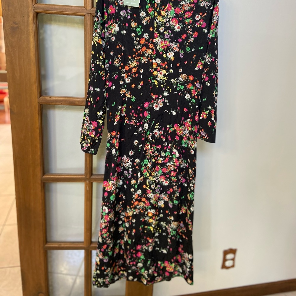 Black floral dress